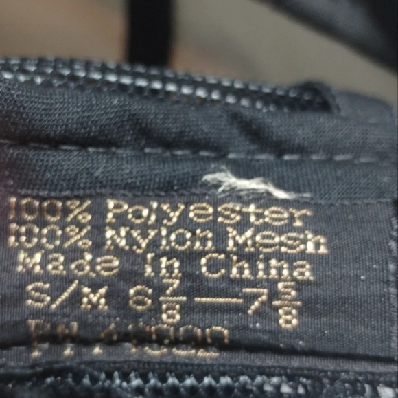 Black Vintage Snapback Hat Black Small Medium Trucker Mesh - Picture 3 of 3